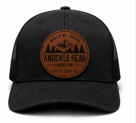 Custom leather patch trucker hat for bulk and corporate orders
